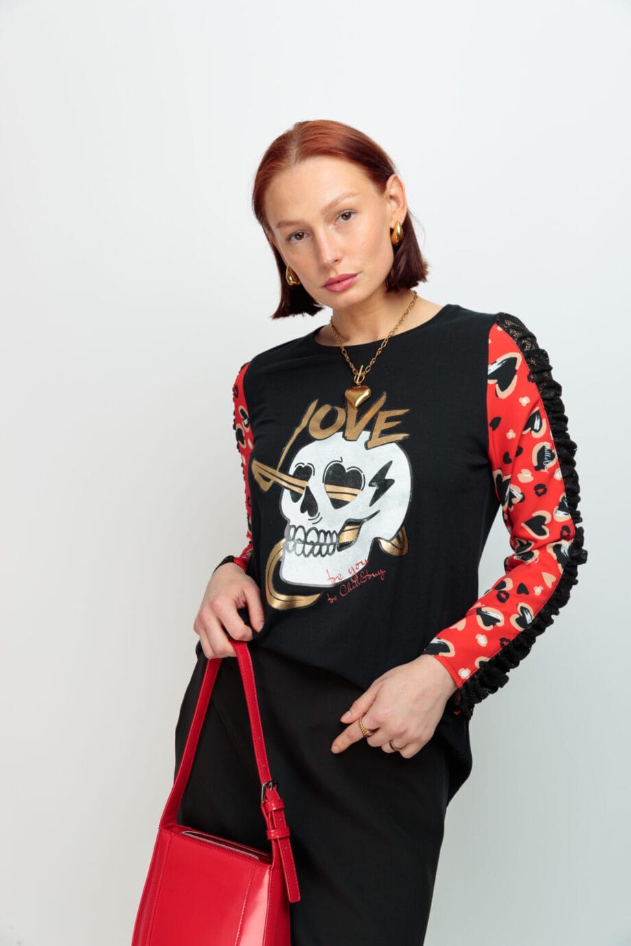 CAMISTA ROMEO CRUSH ROJO SKULL LOVE