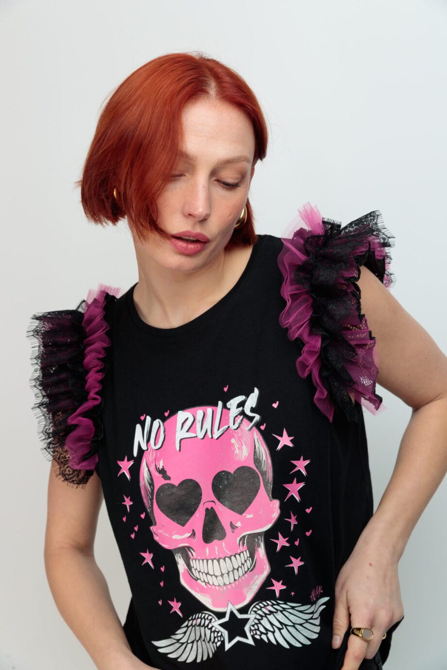 CAMISETA TRIA SKULL STAR FUCSIA ()