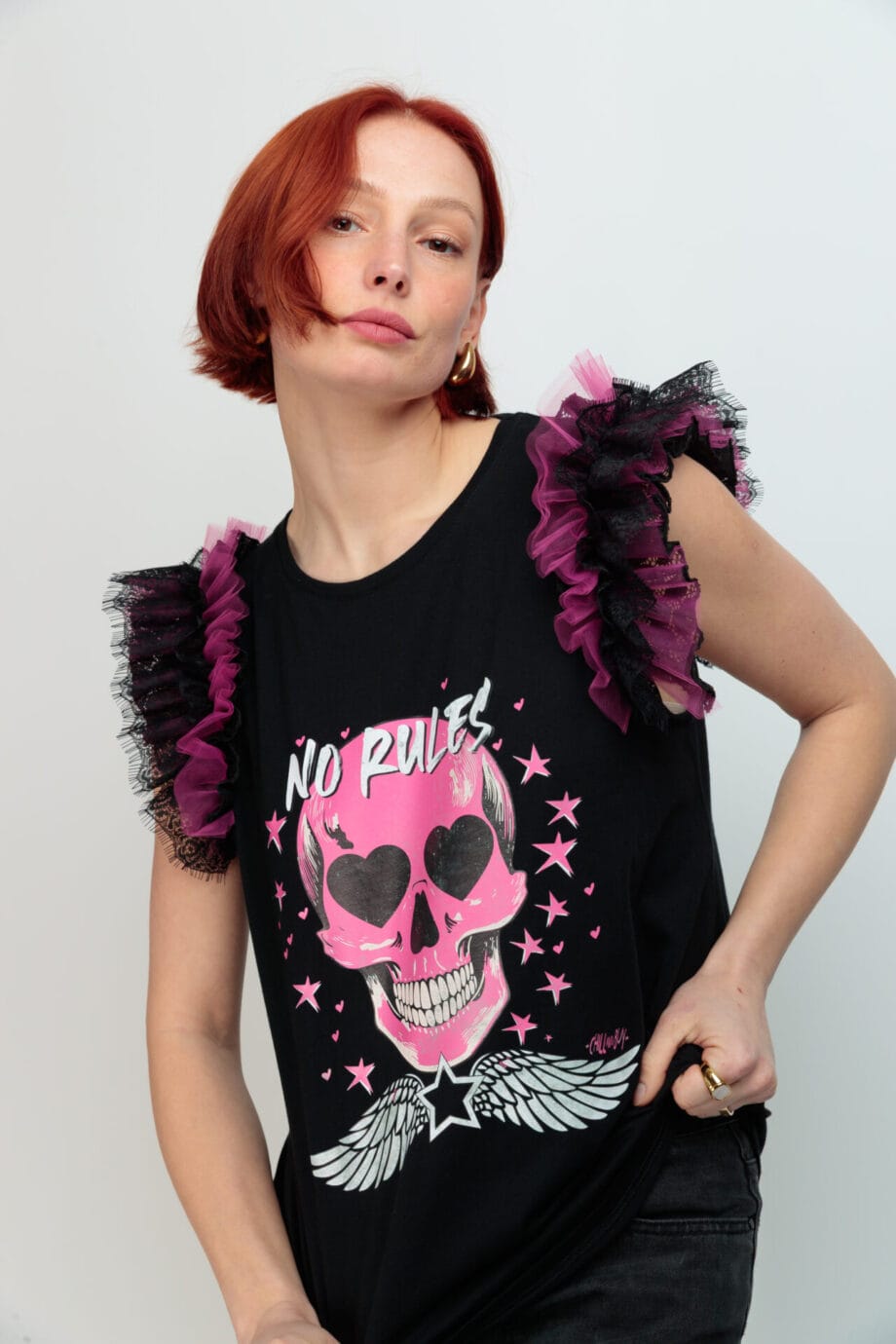 CAMISETA TRIA SKULL STAR FUCSIA ()