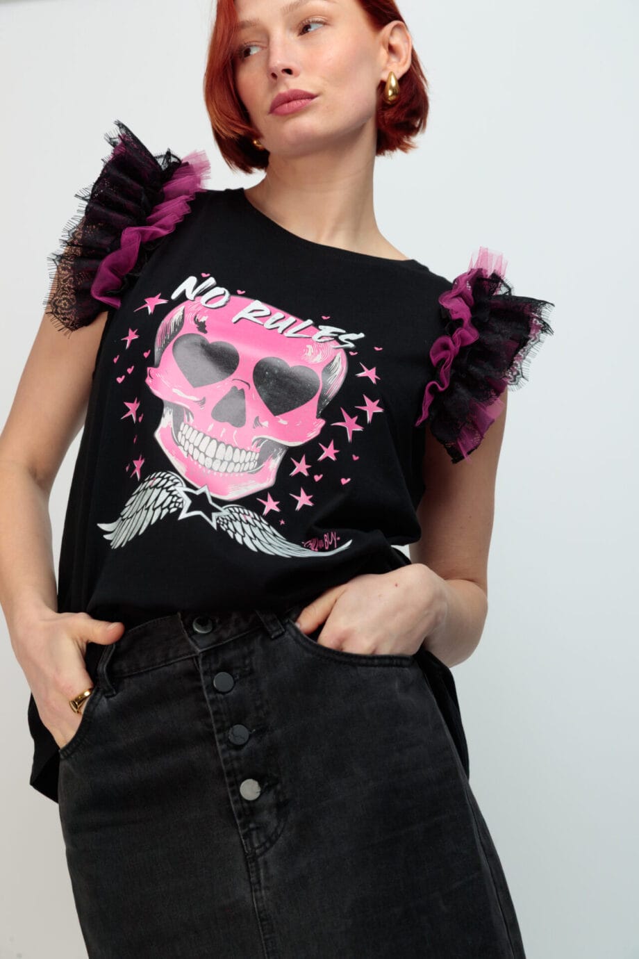 CAMISETA TRIA SKULL STAR FUCSIA ()