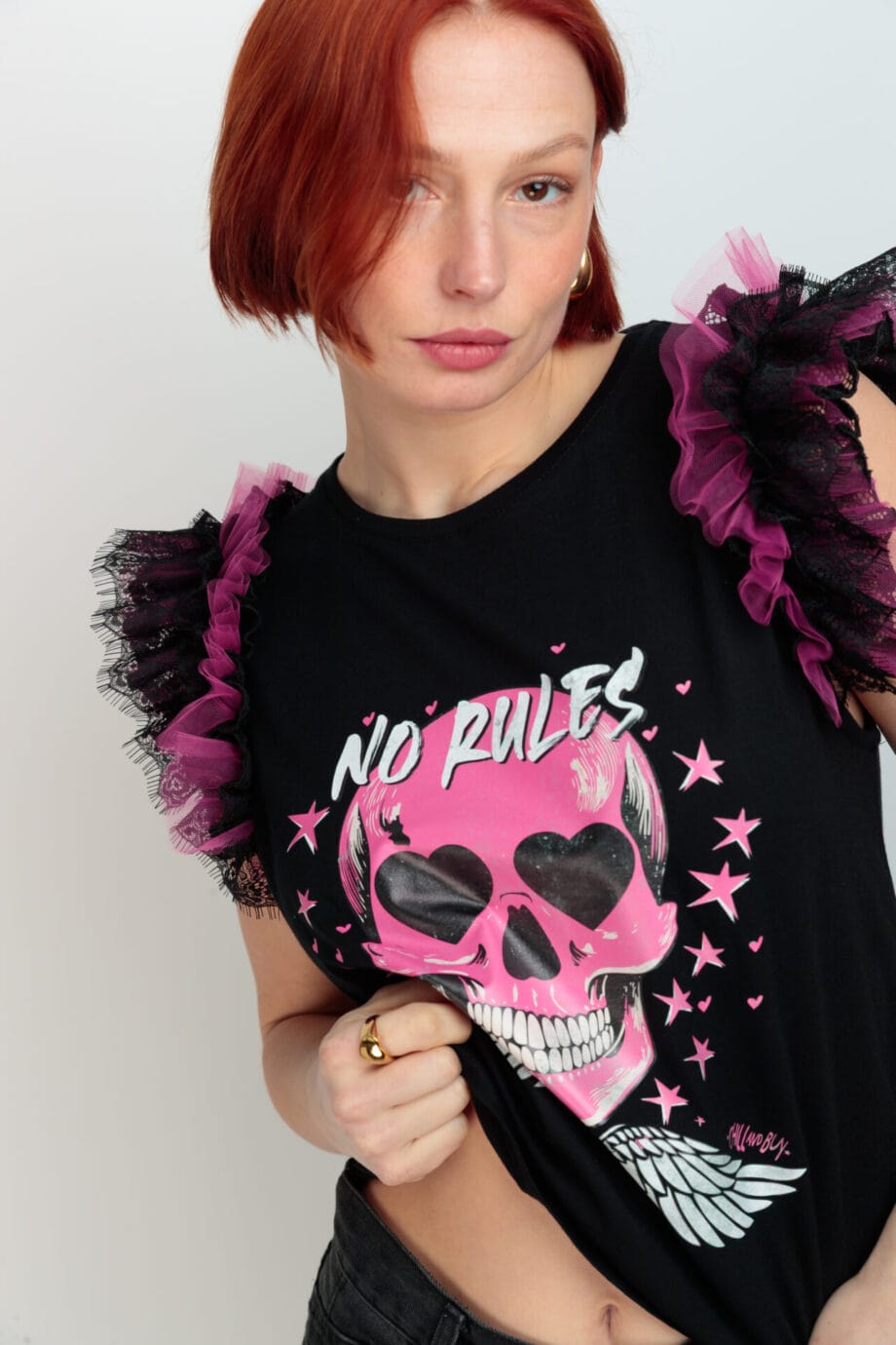 CAMISETA TRIA SKULL STAR FUCSIA ()