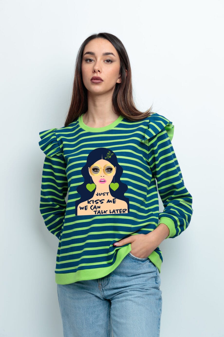 SUDADERA RAYAS CHICA APPLE