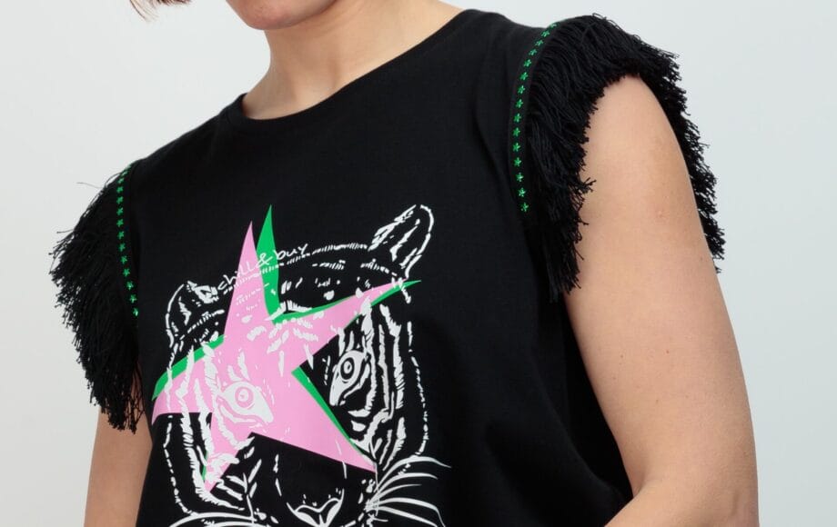 CAMISETA FLECOS+TACHAS TIGRE STAR BLANCO ()