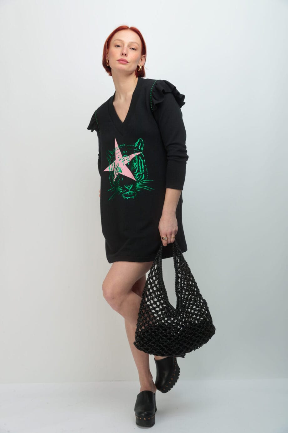 VESTIDO PICO VOL+TACHAS TIGRE STAR VERDE ()