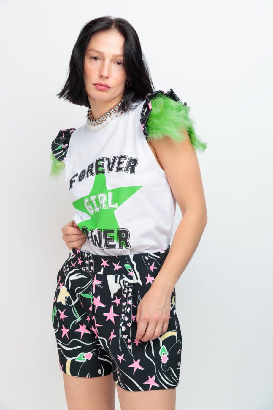 camiseta plumas hollywood power ()