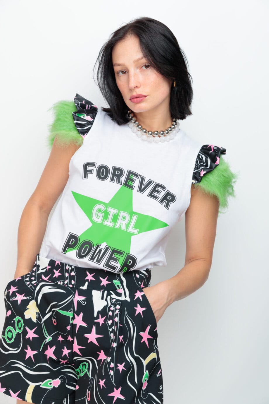 camiseta plumas hollywood power ()