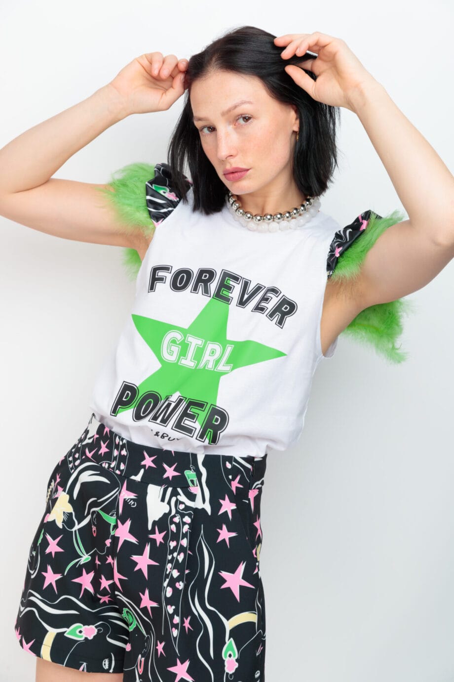 camiseta plumas hollywood power ()